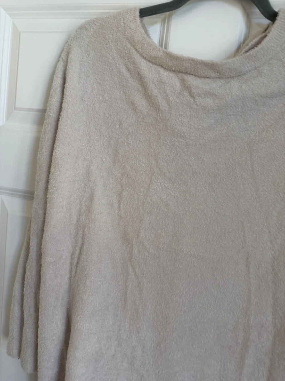 Barefoot Dreams Plush Lace-Up Hoodie in Cream - Picture 4 of 6